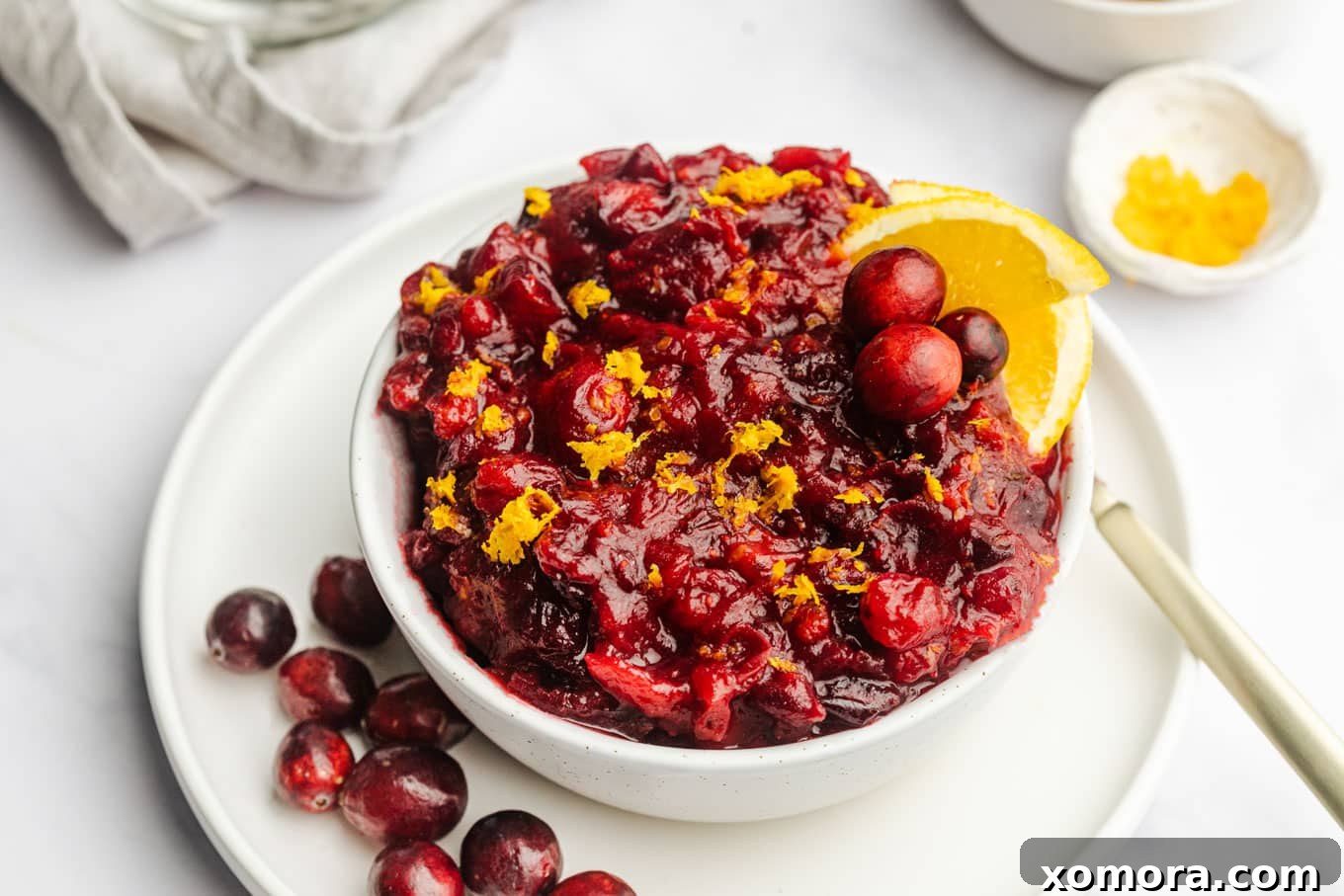 Easy Orange Cranberry Sauce, homemade and vibrant.