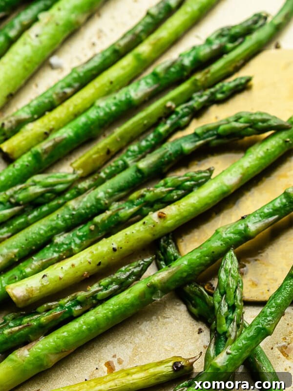 Roasted Balsamic Asparagus, glossy and perfectly cooked.