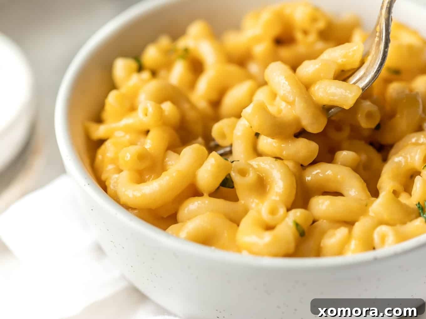Creamy Homemade Macaroni and Cheese, baked until golden and bubbly.