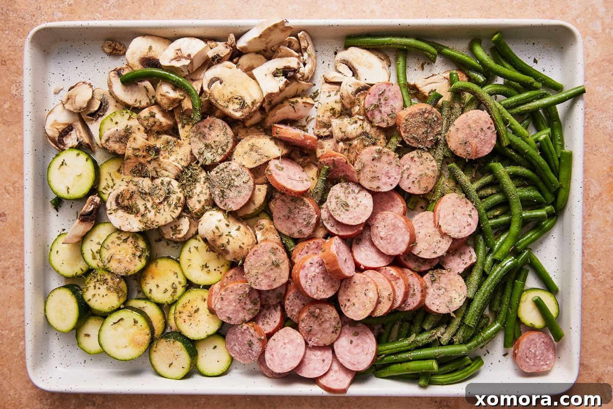 Wholesome Sausage & Vegetable Bowls with Tangy Yogurt Dressing 5 Sausage and Veggie Bowls with creamy yogurt sauce, ready to be enjoyed, served over rice in an appealing presentation.