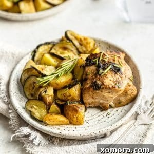 Sheet Pan Chicken with Potatoes & Zucchini