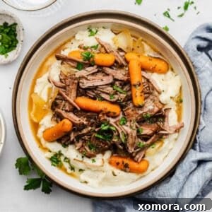 Slow Cooker Garlic Herb Pot Roast