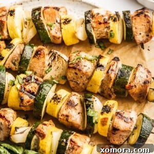 Grilled Garlic Balsamic Chicken Kabobs