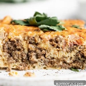 Southwest Dairy-Free Breakfast Taco Bake 6 Dairy-Free Taco Breakfast Casserole on a plate