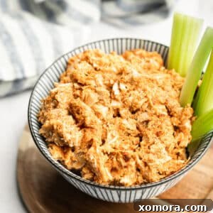Kickin Dairy Free Buffalo Ranch Chicken Dip 6 Finished Dairy Free Buffalo Ranch Chicken Dip.
