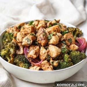 Balsamic Basil Chicken Cauliflower Rice Bowl