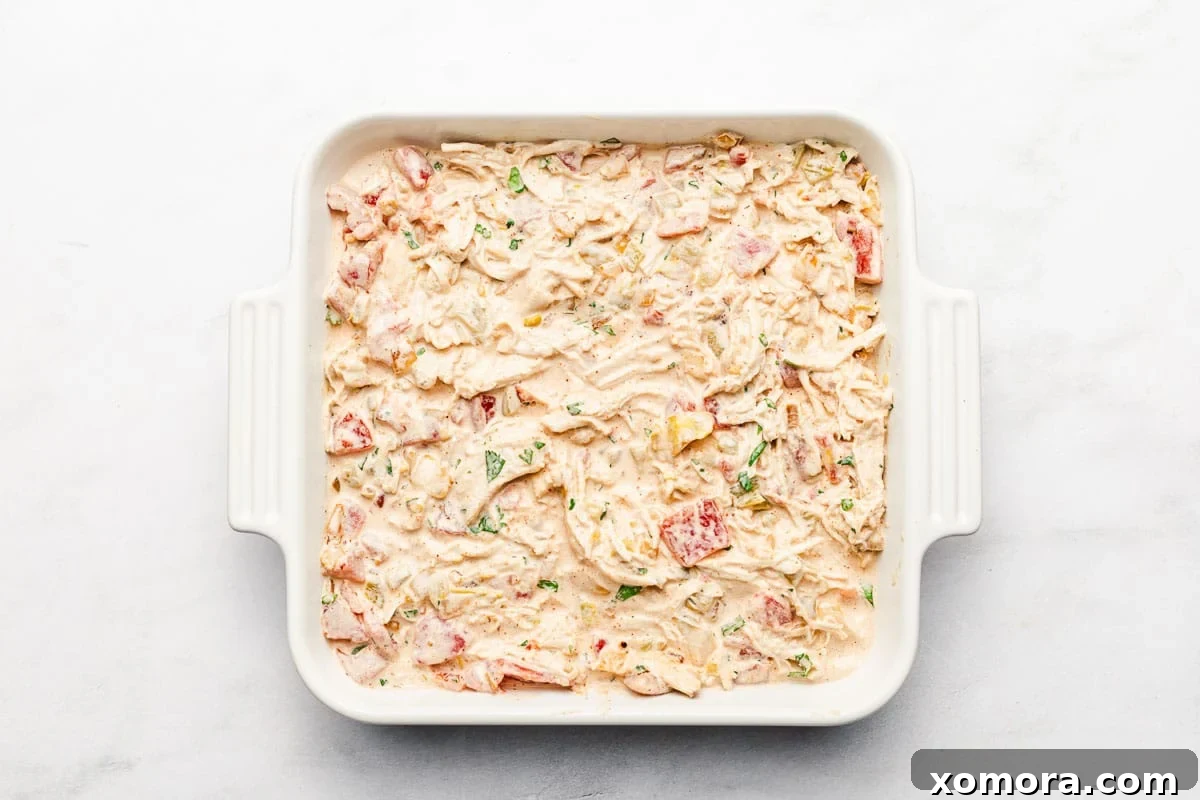 Creamy Dairy-Free Green Chile Chicken Dip 4 Green Chile Chicken Dip ingredients laid out