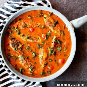 Creamy Tomato Basil Skillet Chicken