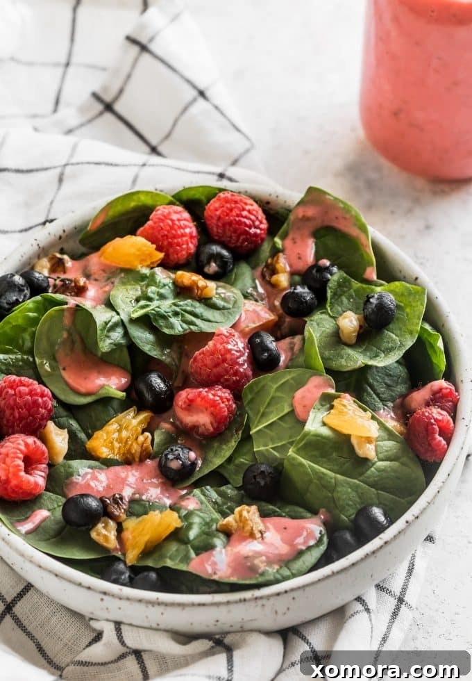 Raspberry Mint Vinaigrette 4 Raspberry Mint Dressing in a glass jar