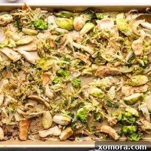 Sheet Pan Chicken and Cabbage Stir Fry