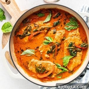 Sautéed Chicken in Creamy Red Pepper Sauce