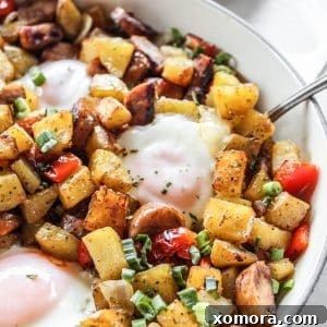 Chicken Sausage & Pepper Hash