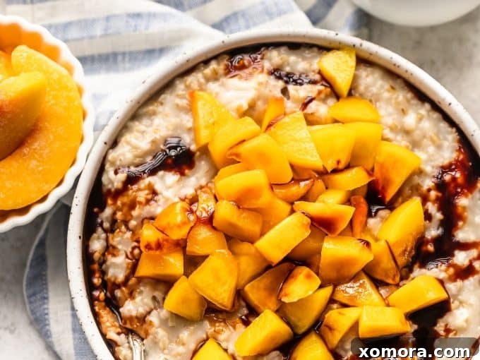 A close-up of peaches, highlighting their vibrant color and fresh texture.