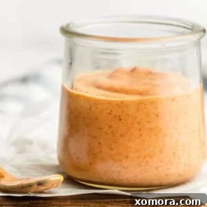 A close-up of the finished Mississippi Comeback Sauce in a small bowl.