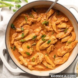 Easy Chicken Curry in a serving bowl.