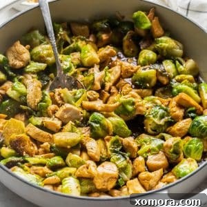 Savory Skillet Chicken and Roasted Brussels Sprouts 5 Skillet Chicken & Brussels Sprouts