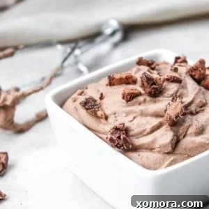 Dairy-Free Chocolate Espresso Mousse in a serving dish