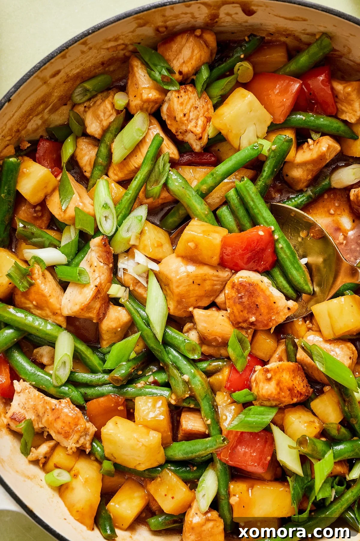 20-Minute Pineapple Chicken with Green Beans Stir-Fry 2 Pineapple chicken and green bean stir fry