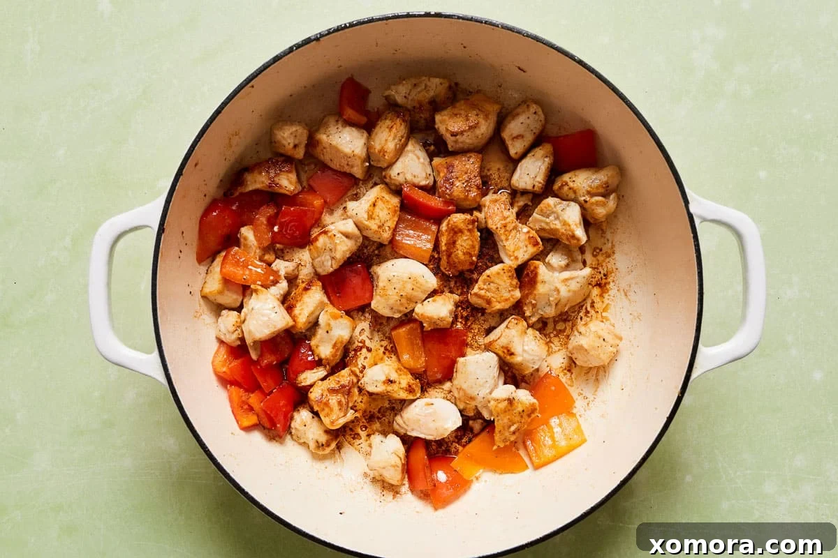 20-Minute Pineapple Chicken with Green Beans Stir-Fry 3 Skillet with stir fry ingredients