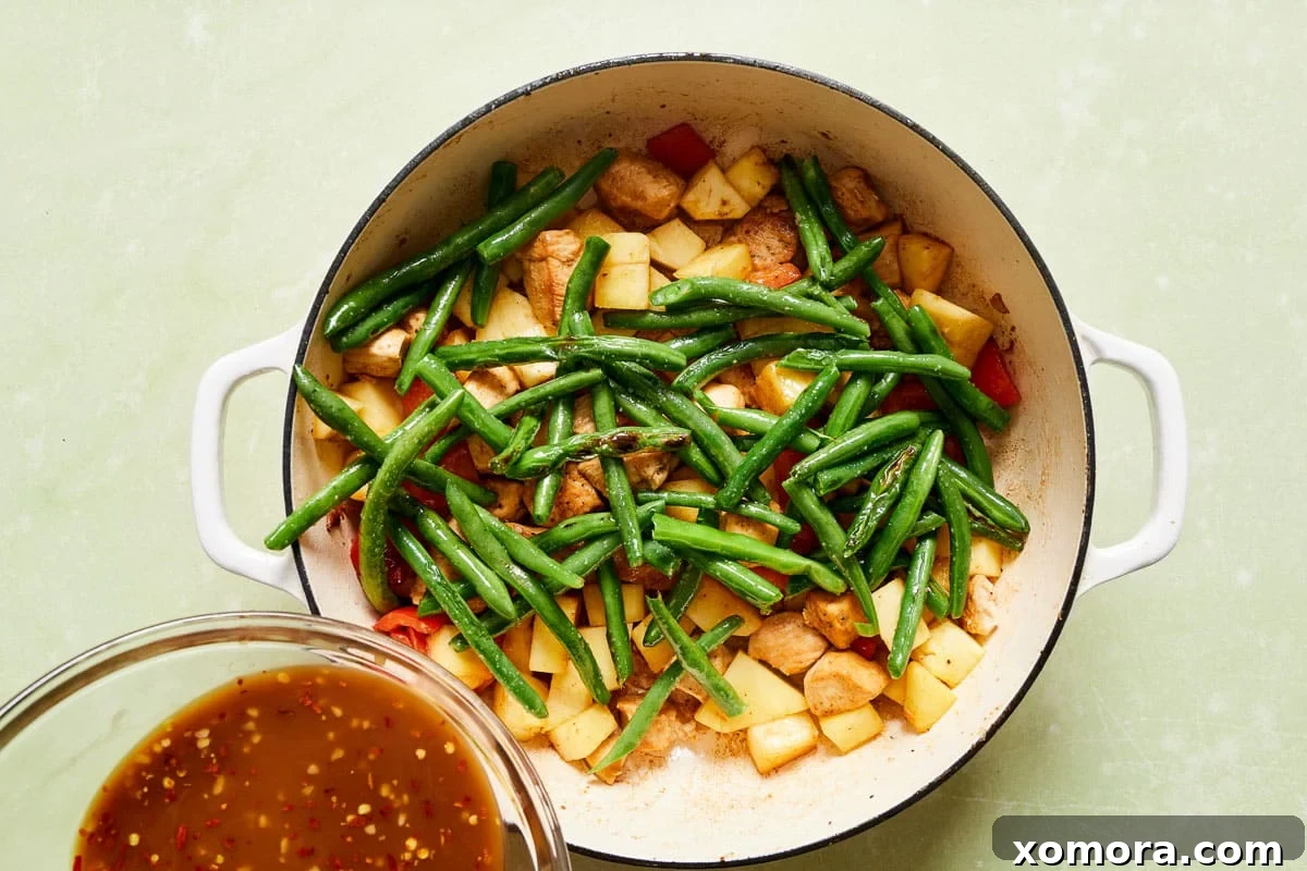 20-Minute Pineapple Chicken with Green Beans Stir-Fry 4 Served pineapple chicken stir fry