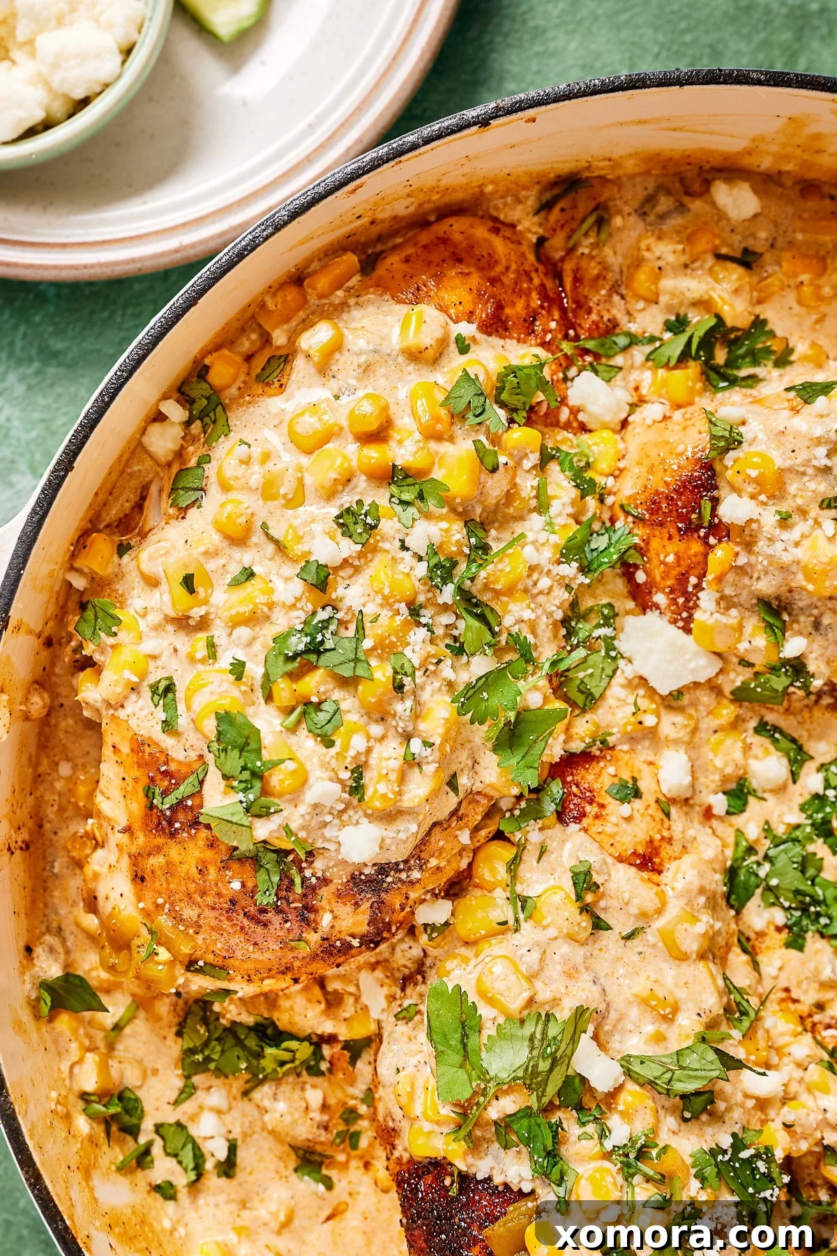 Skillet Chicken with Street-Style Corn and Cilantro Lime Rice 2 Skillet Street Corn Chicken