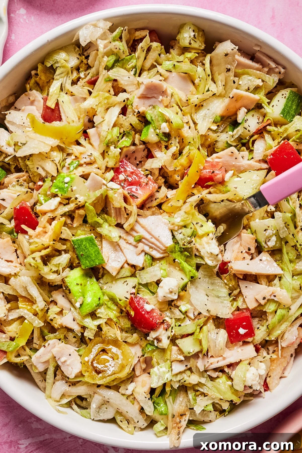 High-Protein Deli Turkey Chopped Salad for One 2 High protein deli turkey chopped salad